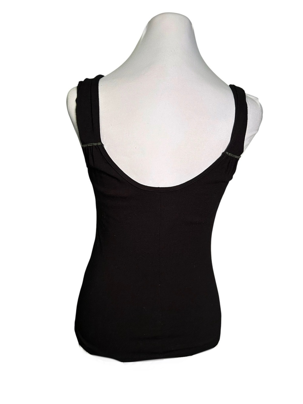 Laundry by Shelli Segal Black Tie-Front Bandeau Tank Size S Cami Date Going Out - Picture 3 of 8